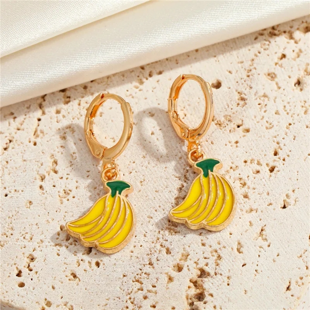 4/$25 Banana Earrings